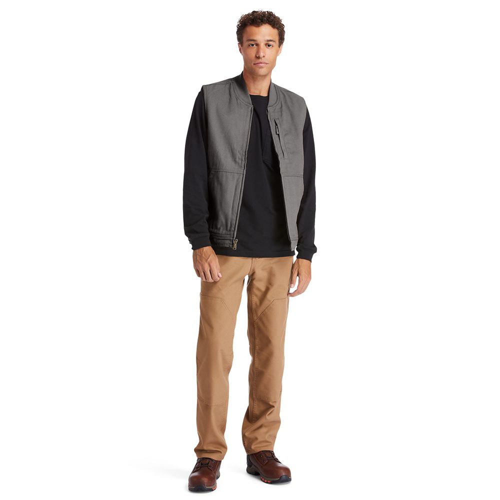 Colete Masculino - Timberland Pro® Gritman Lined Lona - MJVWH1723 - Cinzentas Escuro